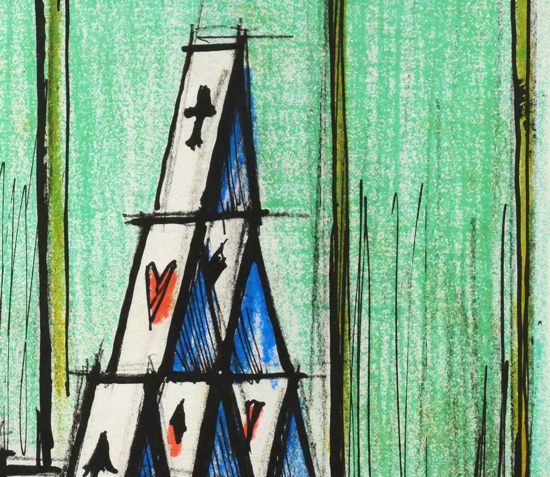 ベルナール ビュッフェ（Bernard BUFFET）「トランプの城」リトグラフ