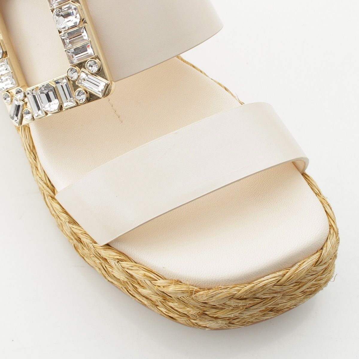 ロジェヴィヴィエ　厚底　ビジューバックル　ウェッジソール　サンダル ロジェヴィヴィエ ストラスバックル ビジュー ウェッジソール サンダル