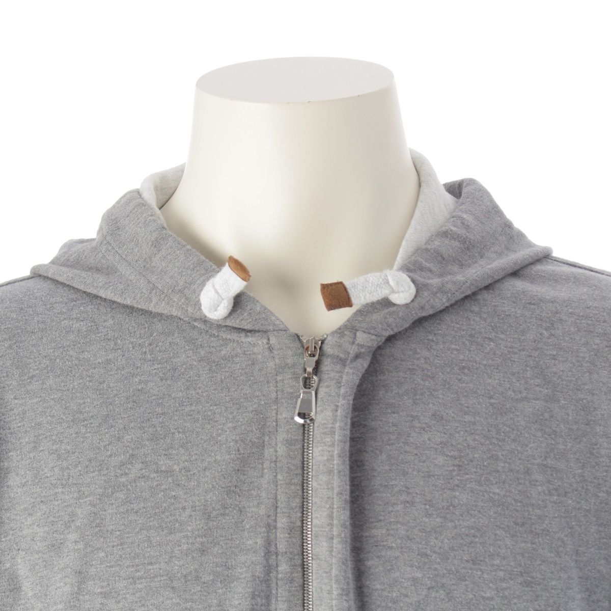 ブルネロクチネリ コットン ジップアップ パーカー トップス グレー 52