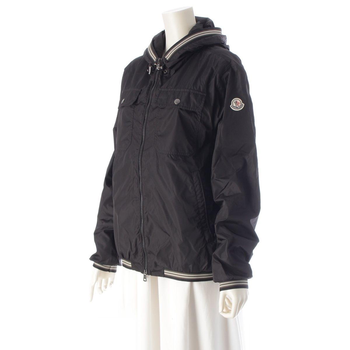 モンクレール 18年 JEANCLAUDE ナイロン フード付きジップアップ