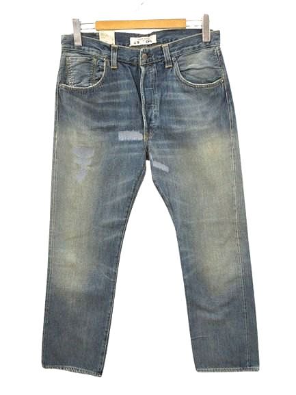 リーバイス ビンテージ クロージング LEVI'S VINTAGE CLOTHING 501XX 1947モデル 復刻 デニムパンツ LVC ダメージ加工 リペア加工 34 ブルー トルコ製 赤耳 セルビッチ ジーンズ ボトムス