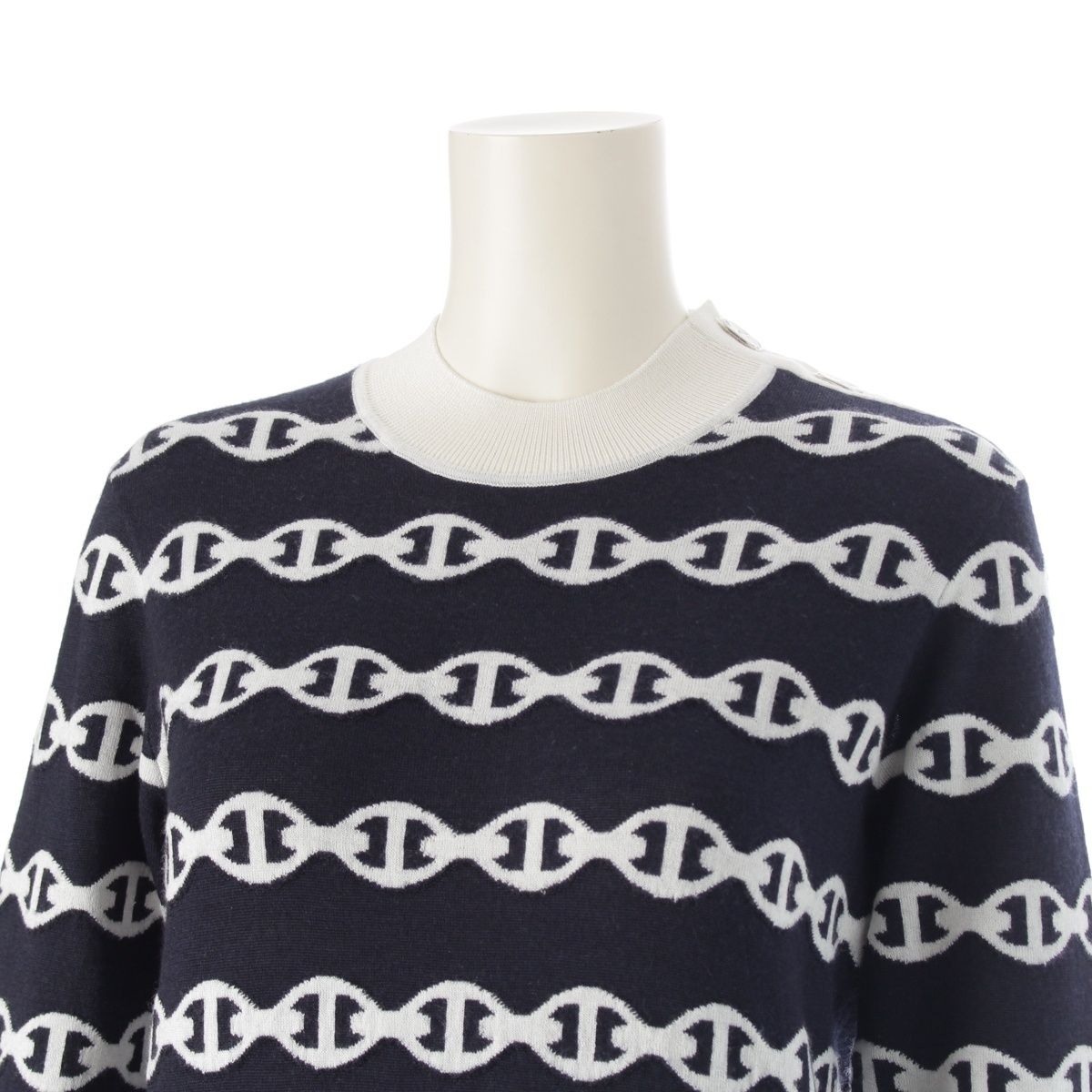 エルメス カシミヤ シルク シェーヌダンクル ニット セーター トップス