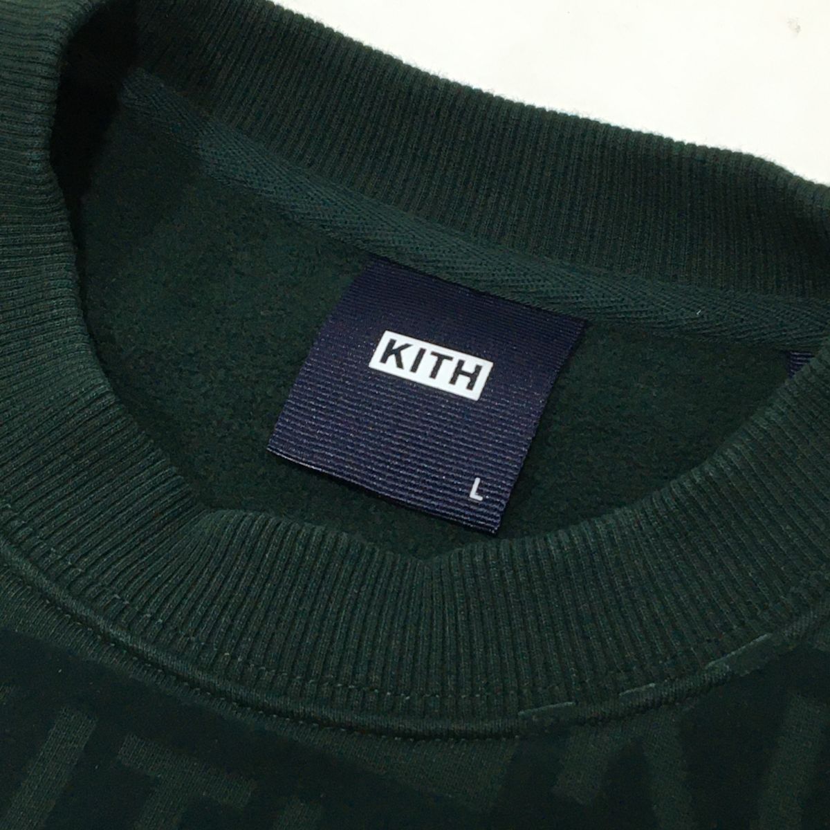 KITH ダークグリーン スウェット MENSのL KITH キス クルーネックスウェット メンズL グリーン KHM031307 ※中古