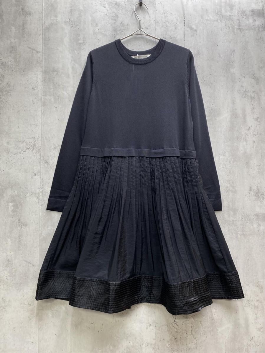 TORRAZZO DONNA トラッゾドンナ ニット布帛ドッキング チュニック sizeF 黒 レディース