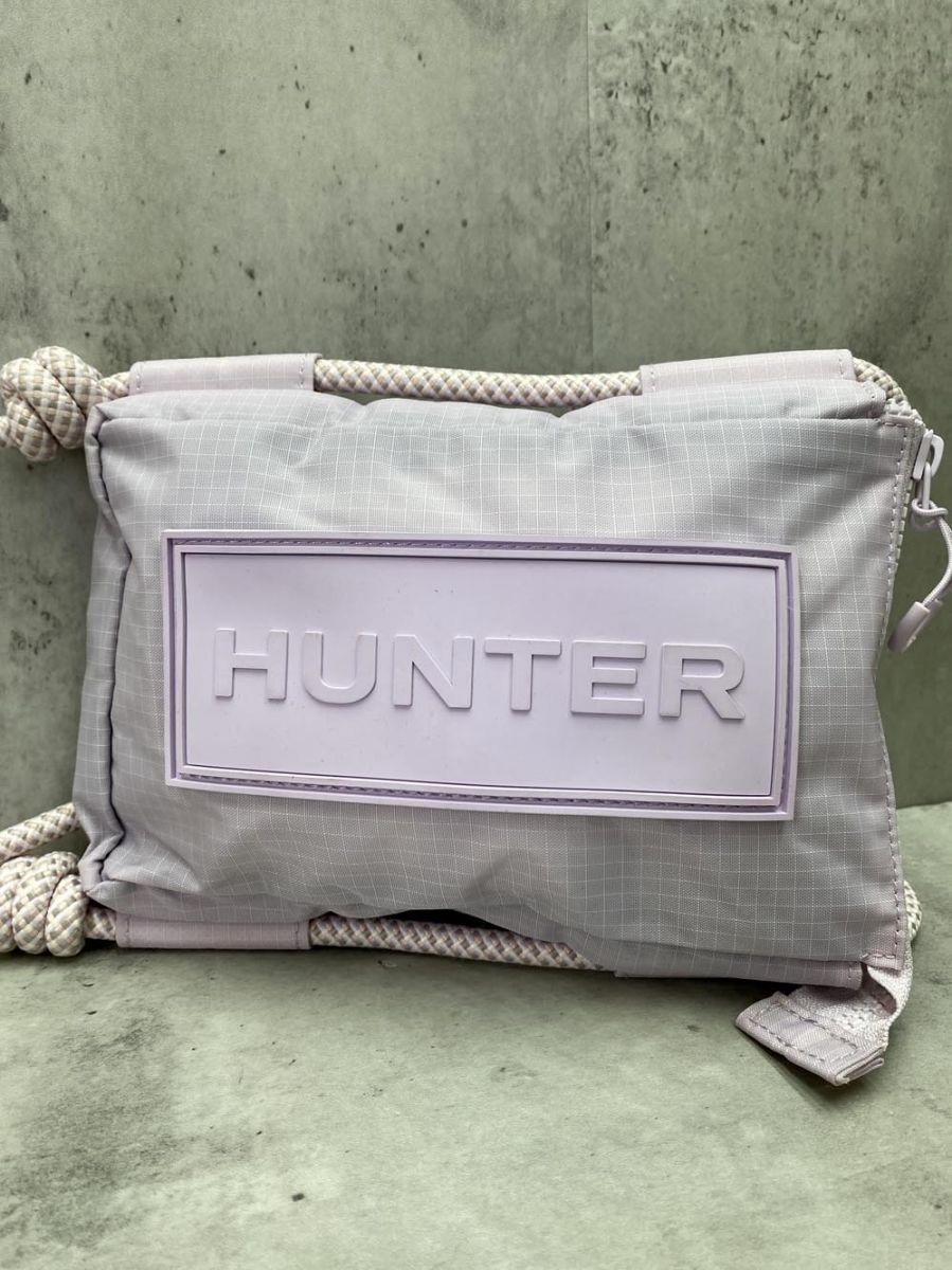 HUNTER ハンター トラベル リップストップ リサイクル ナイロン フォンポーチ ショルダー バッグ ピンク レディース
