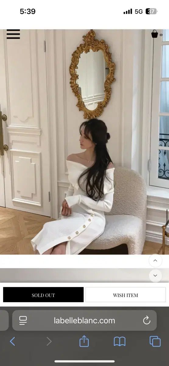  ラベルルブラン オフニットワンピース 長袖 七分袖 ミニワンピース