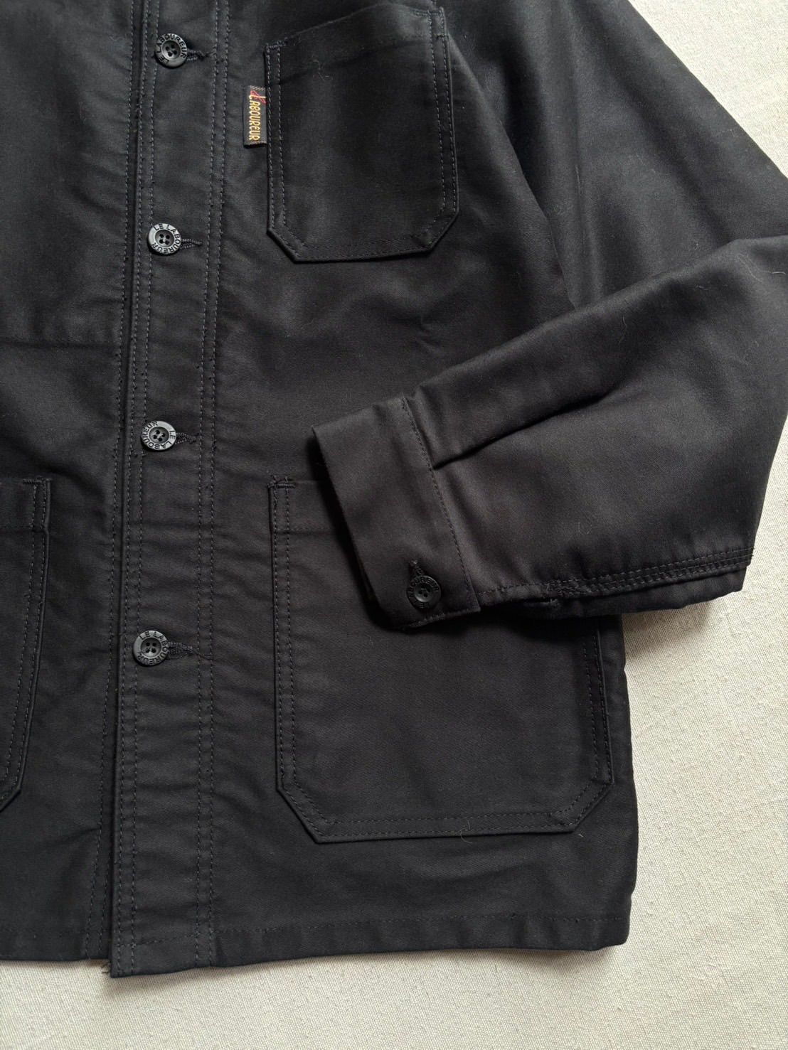 70s Laboureur ブラックモールスキンカバーオール LE LABOUREUR（ラブルール） モールスキンカバーオール（ブラック