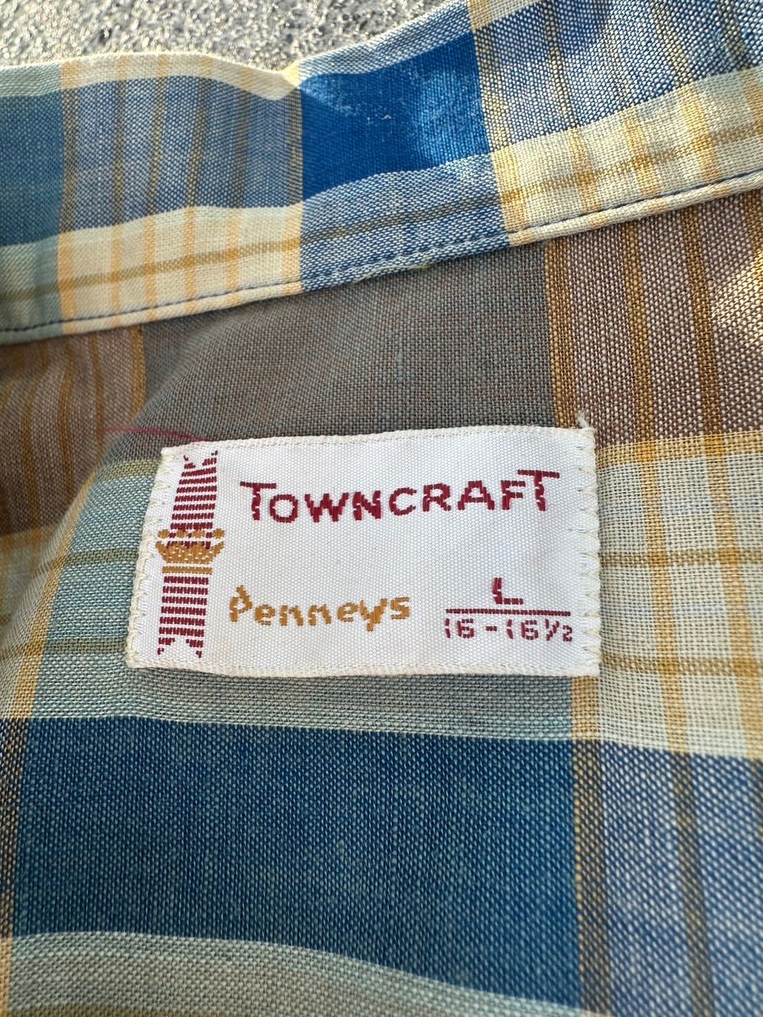 60s vintage TOWNCRAFT J.C PENNEYS Lサイズ 開襟 オープンカラー