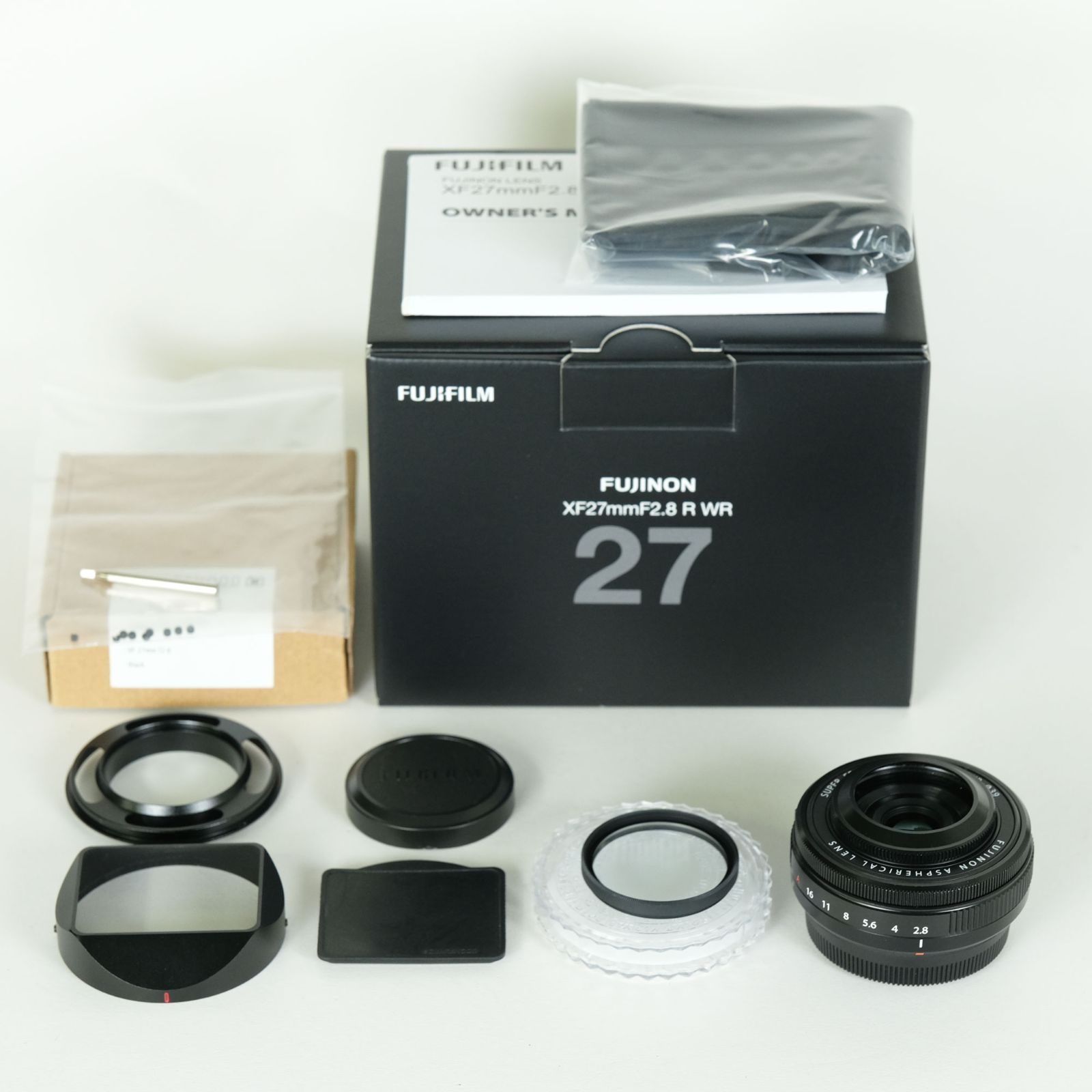 良品 | SQUAREHOOD 角型フード・フィルター付] FUJIFILM XF27mmF2.8 R