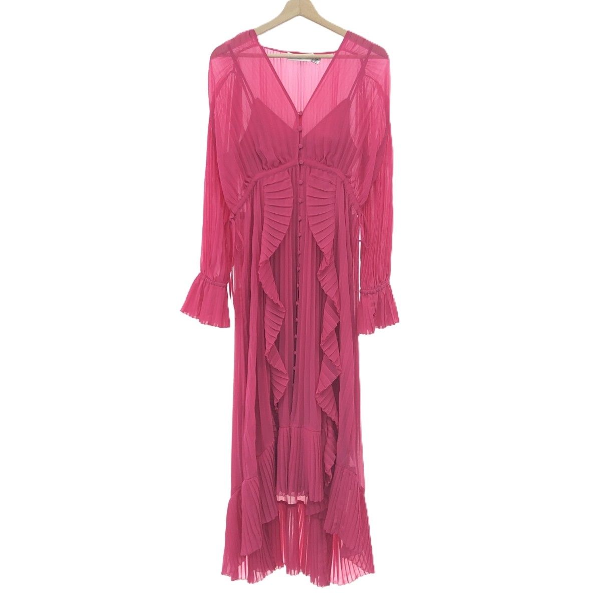 プリーツ ワンピース セルフポートレイト ドレス SELF-PORTRAIT セルフポートレイト シアープリーツドレスワンピース