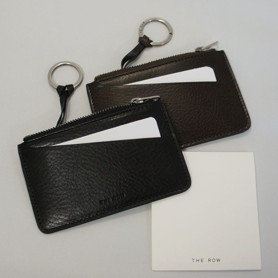 THE ROW(ザロウ) ケース美品 - 黒 キーチェーン付き レザー THE ROW