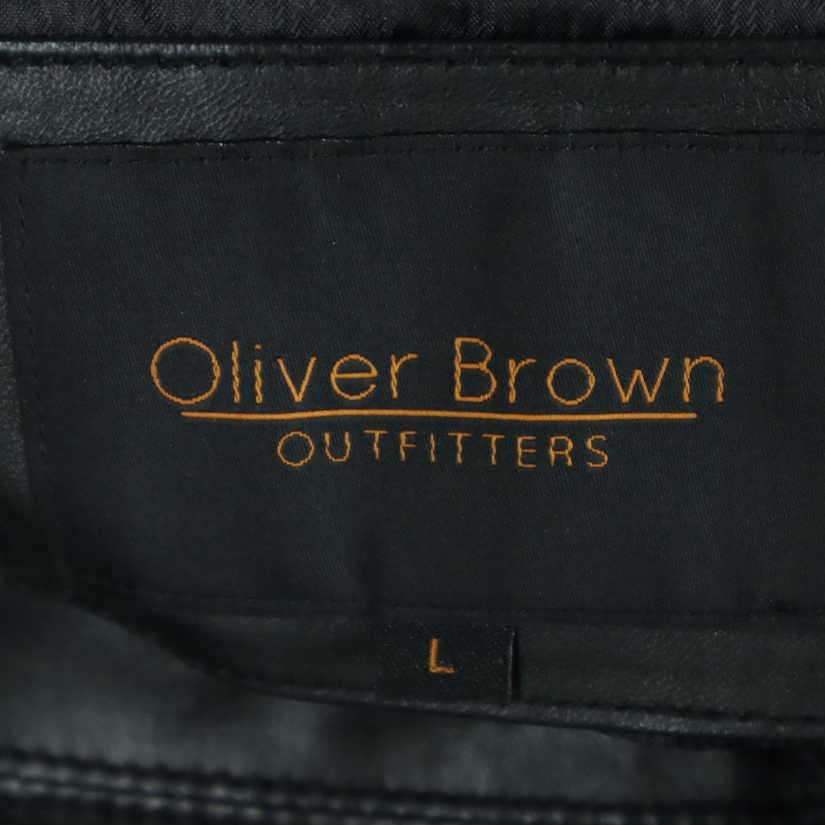 Oliver Brown オリバーブラウン 長袖 ミドル丈 ダウン レザー 