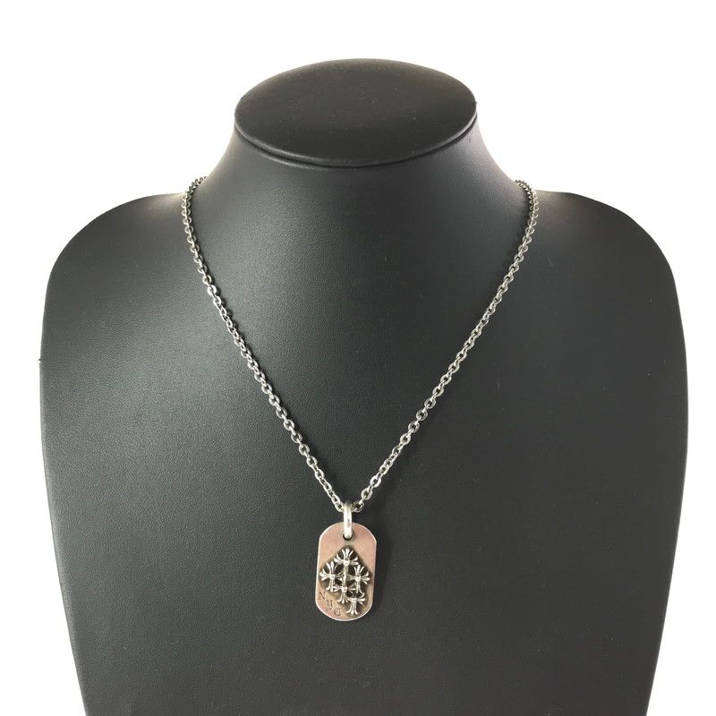 中古品】CHROME HEARTS クロムハーツ SV925 NYC DOG TAG RAISED
