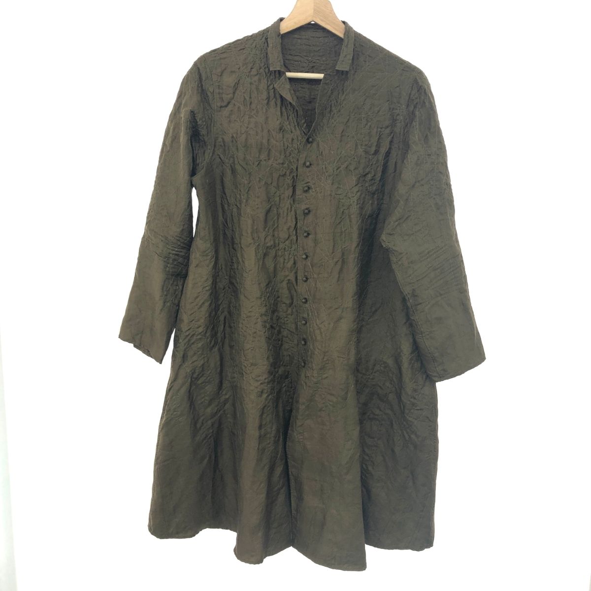 JURGEN LEHL ヨーガンレール ロングコート サイズ:M シルク100