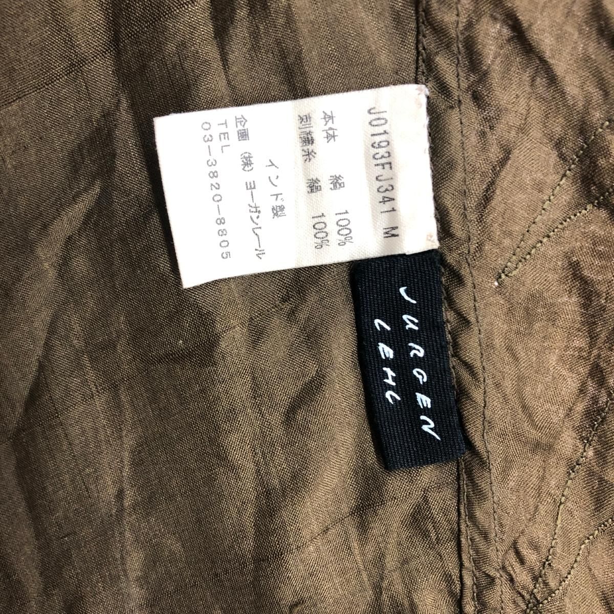 JURGEN LEHL ヨーガンレール ロングコート サイズ:M シルク100  