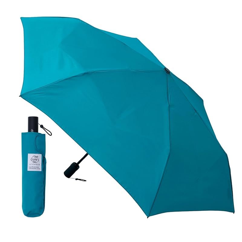 3秒でたためる傘 ウラワザ 自動開閉 折りたたみ傘 形状記憶 形状安定 大きい 直径97 cm 約295 g urawaza 雨傘 無地 ワンタッチ 高撥水 テフロン加工 防汚効果 UVカット 晴雨兼用 メンズ 親骨55 折り畳み傘 畳みやすい 10263 1