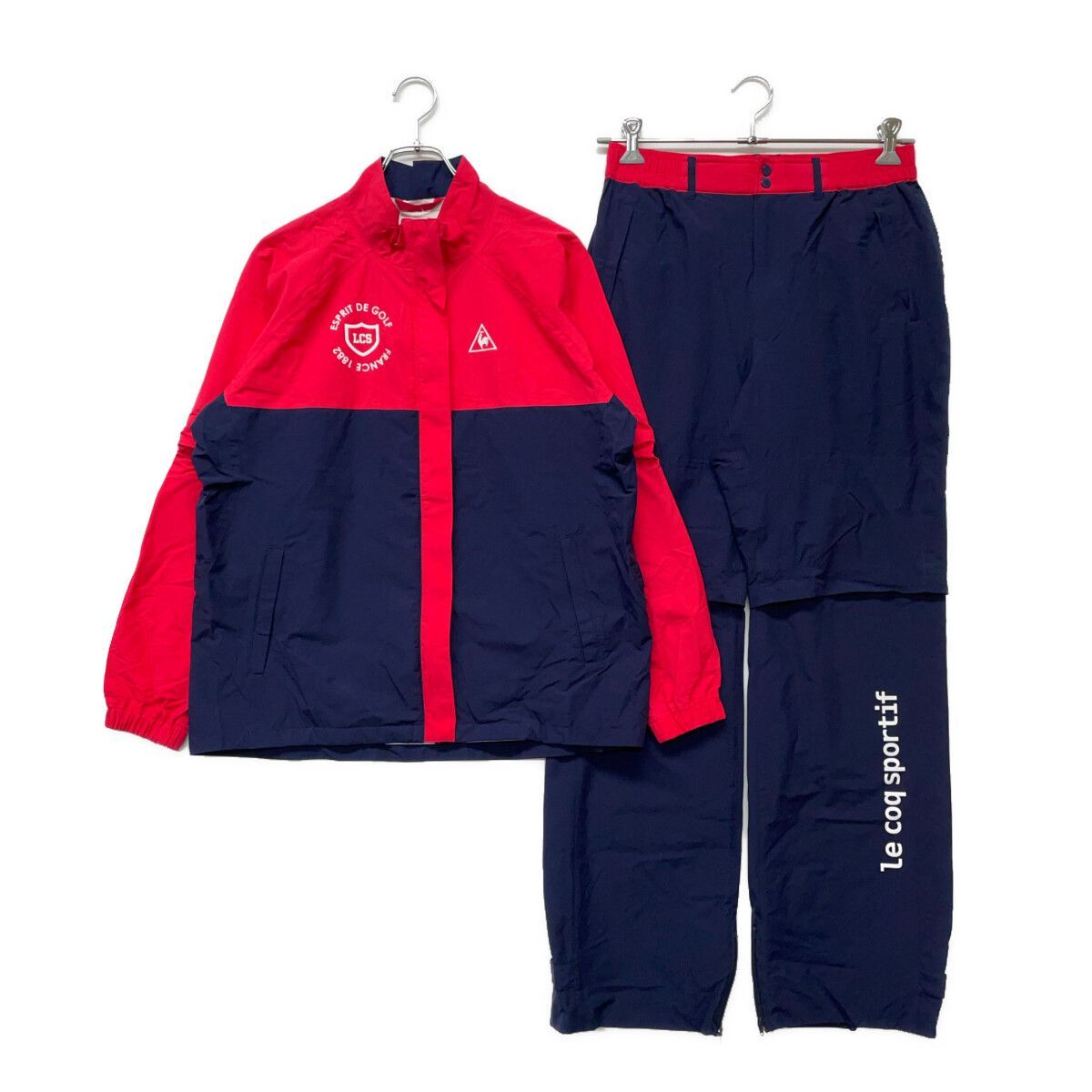 レディース ルコックスポルティフ le coq sportif レインウエア LL ピンク ネイビー 2 WAY 上下