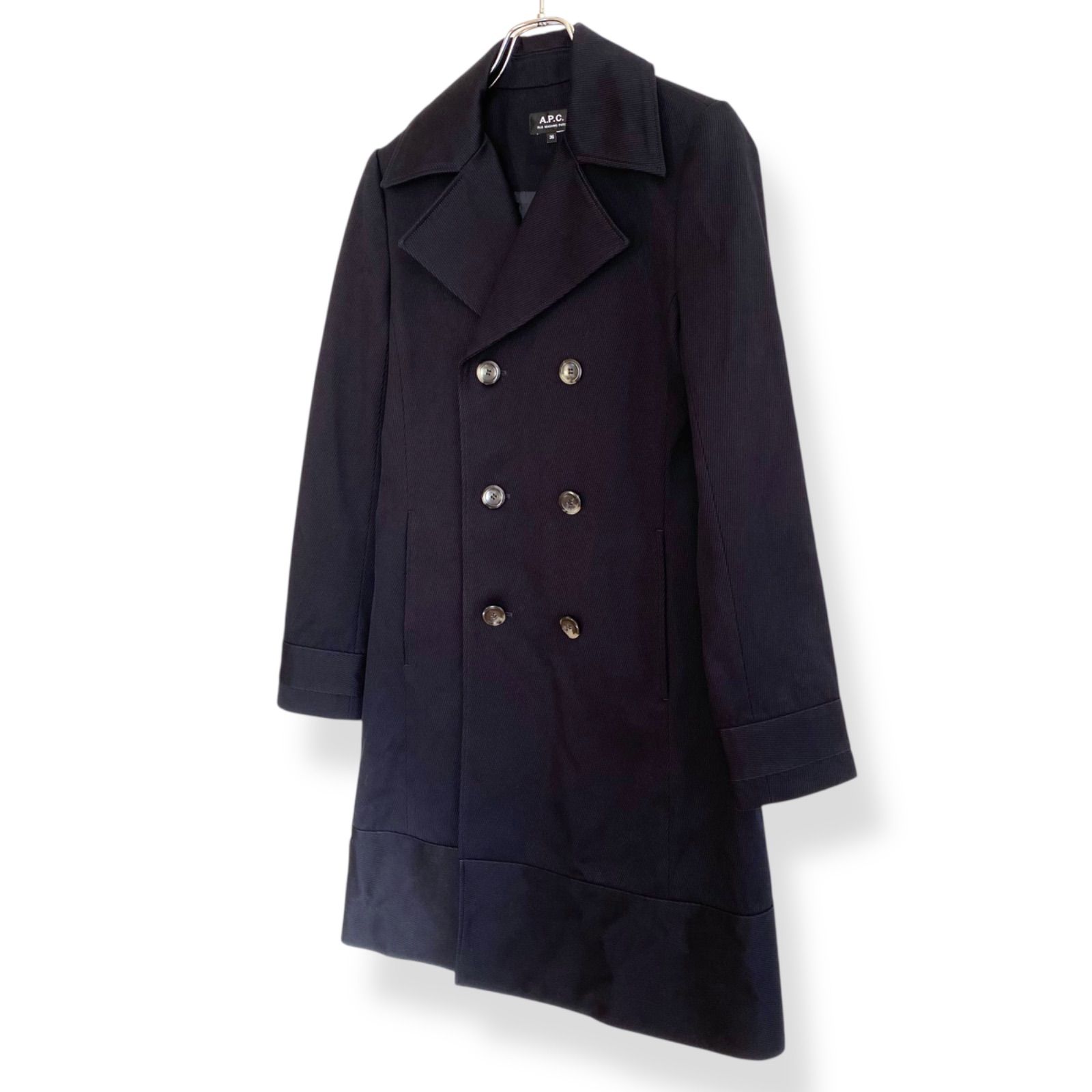 A.P.C. アーペーセー ダークネイビー ダブルブレスト ピーコート