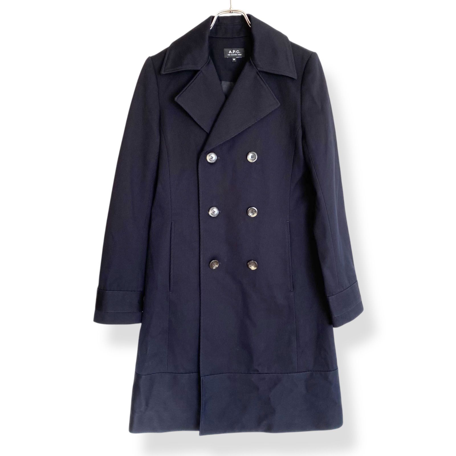 A.P.C. アーペーセー ダークネイビー ダブルブレスト ピーコート