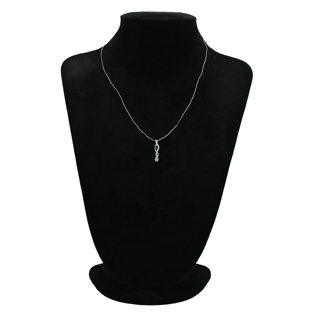 ペンダントトップ ダイヤモンド 0.16ct ホワイトゴールド ツイスト 18