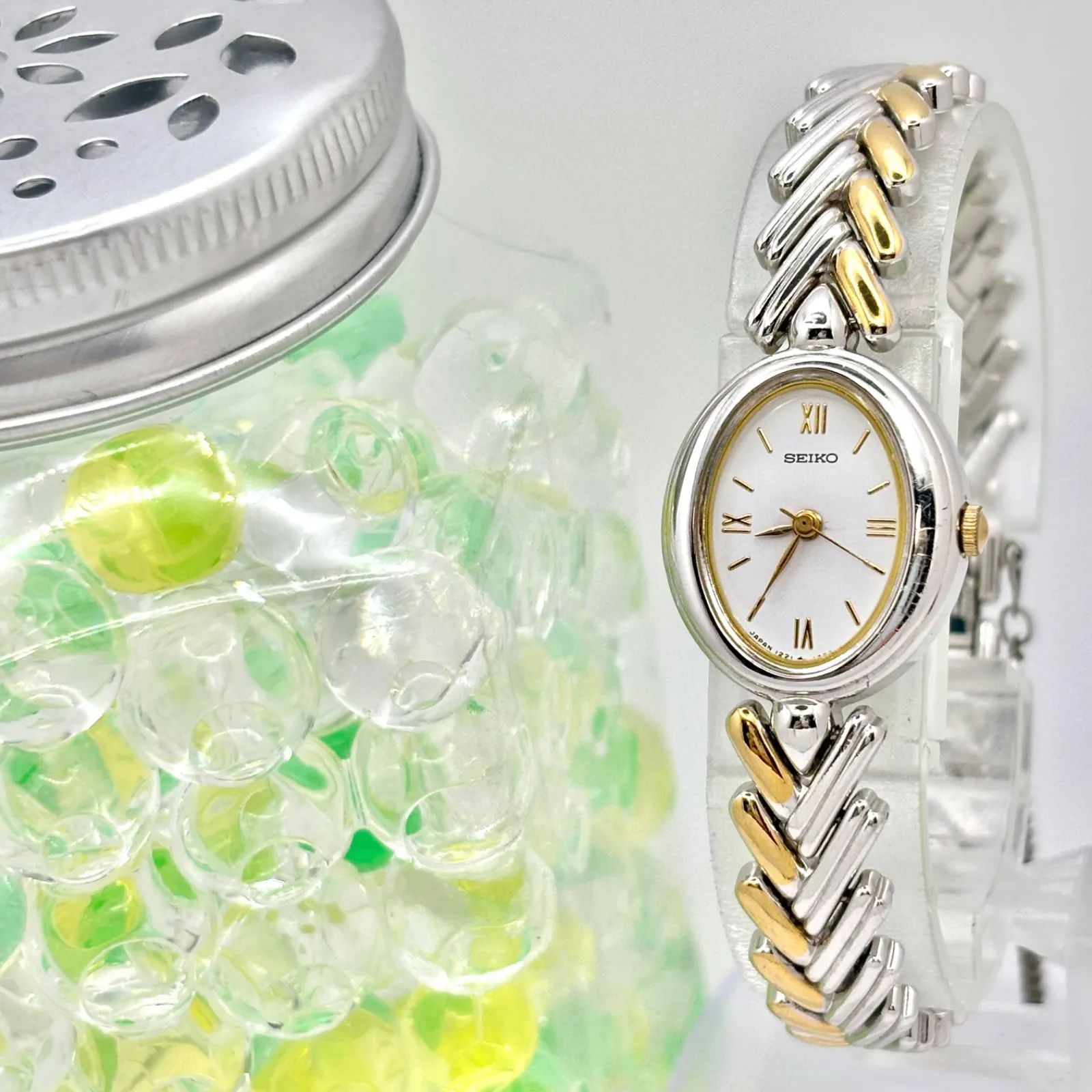 新品電池】SEIKO セイコー レディース 腕時計 オーバル 1221-5930