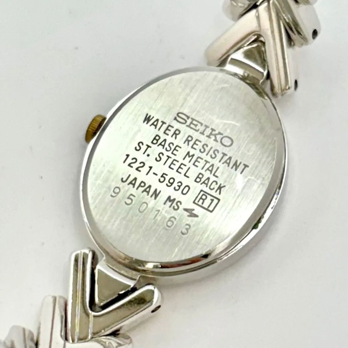  電池 SEIKO セイコー レディース 腕時計 オーバル 1221-5930 950163 腕時計(クォーツ) 腕時計(アナログ)