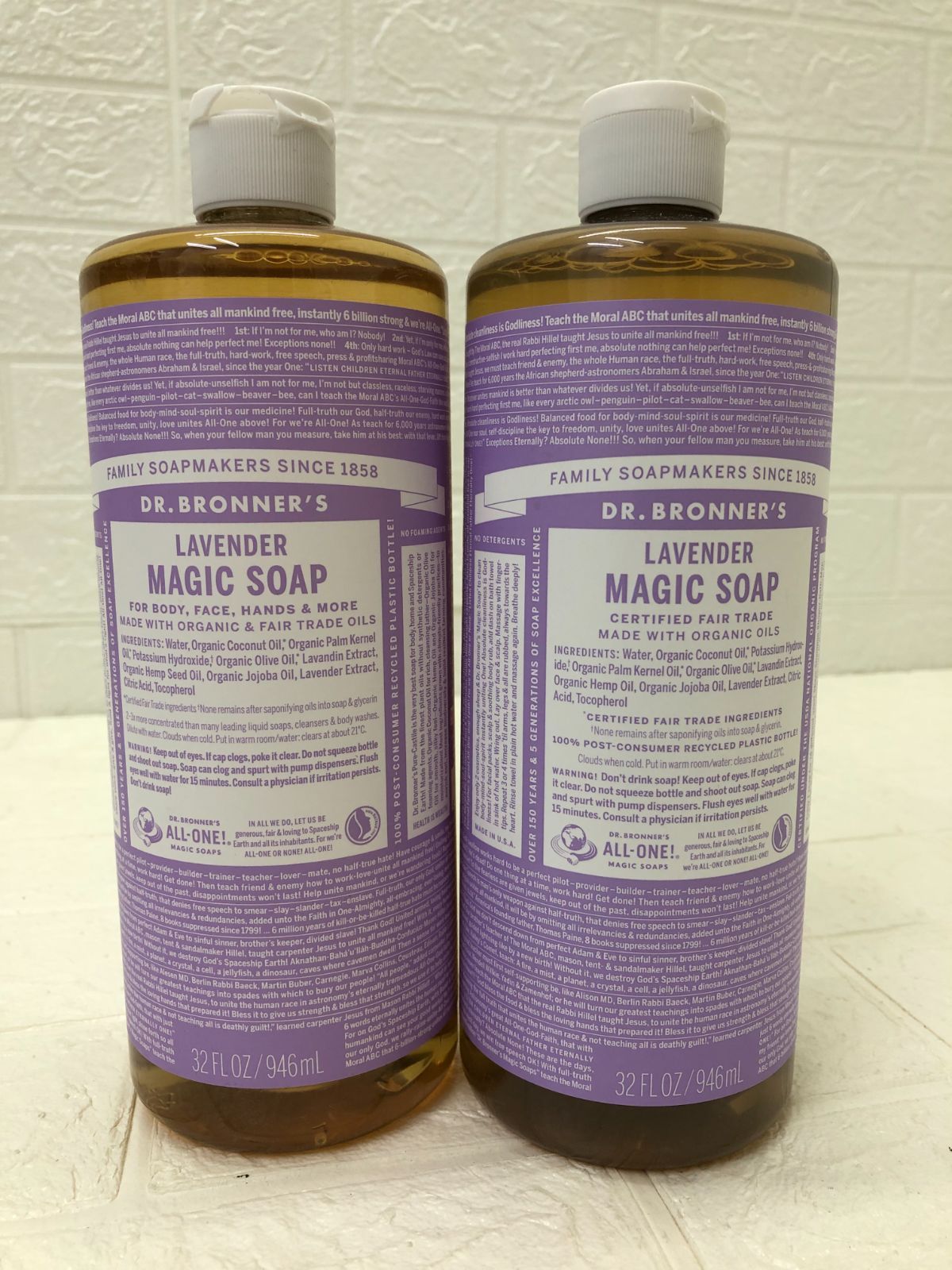 ドクターブロナー マジックソープ ラベンダー 946ml × 2本 - メルカリ