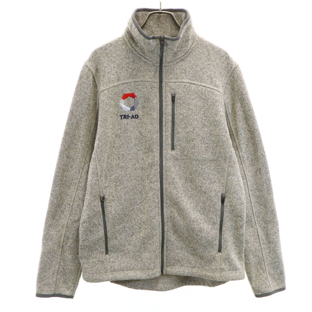 美品 L.L.Bean エルエルビーン セーターフリース ジップジャケット S グレー アウトドア メンズ 古着