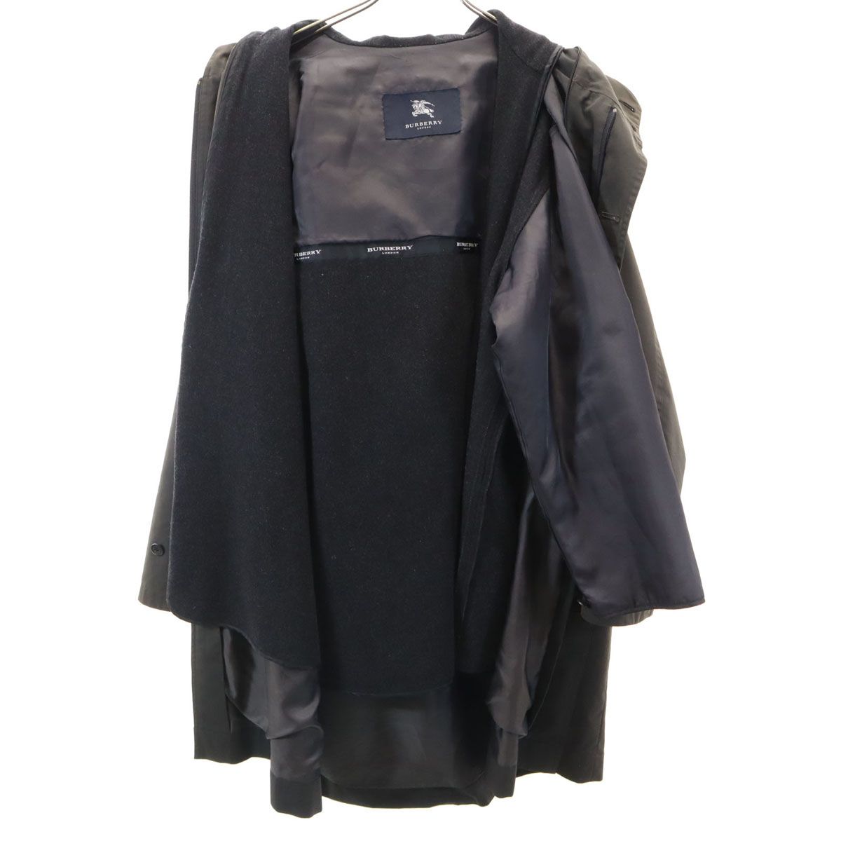 BURBERRY LONDON バーバリーロンドン 日本製 フーデッド コート L