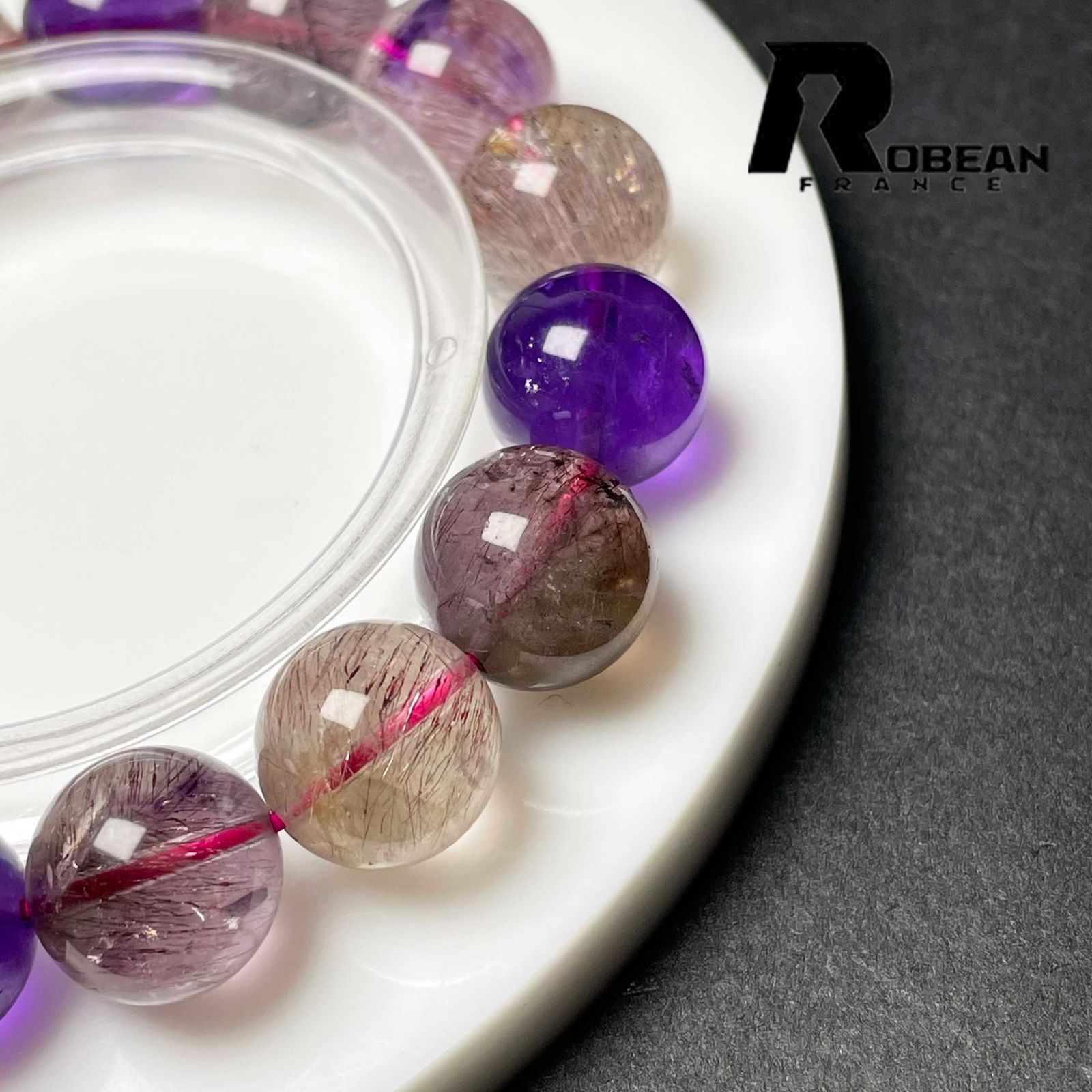 定価275万円上質EU製ROBEAN★繁栄を呼ぶ35A天然水晶宝石スーパーセブン 絶賛 EU製 定価27万円☆ROBEAN・スーパーセブン☆パワーストーン