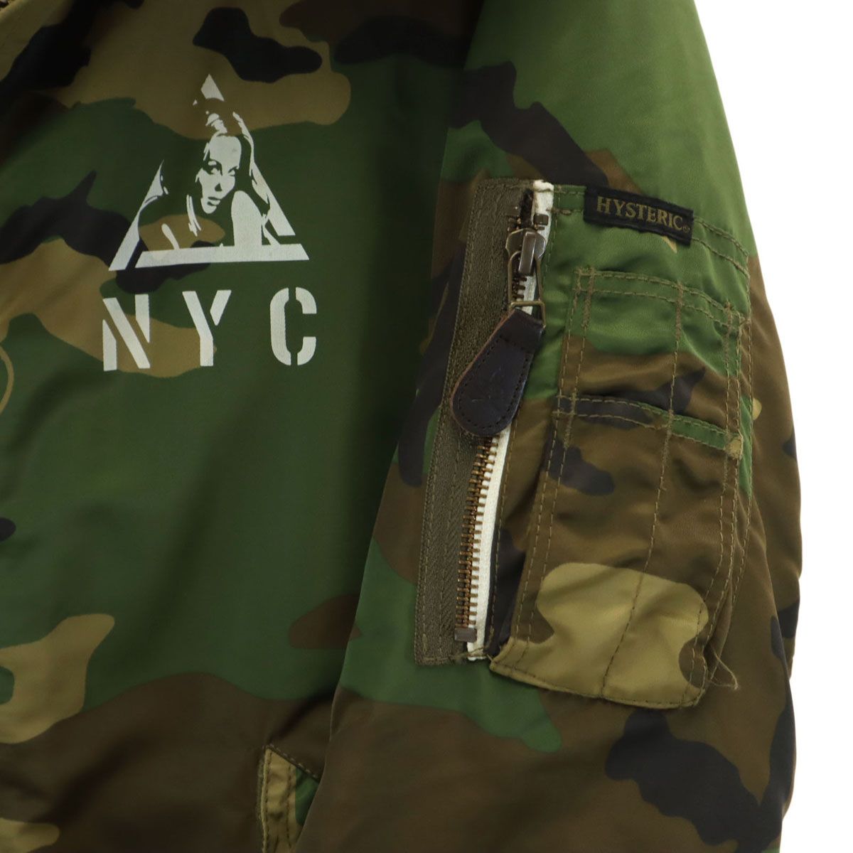 HYSTERIC GLAMOUR 迷彩柄中綿ジャケット HYSTERIC GLAMOUR ヒステリックグラマー 日本製 カモフラ 中綿