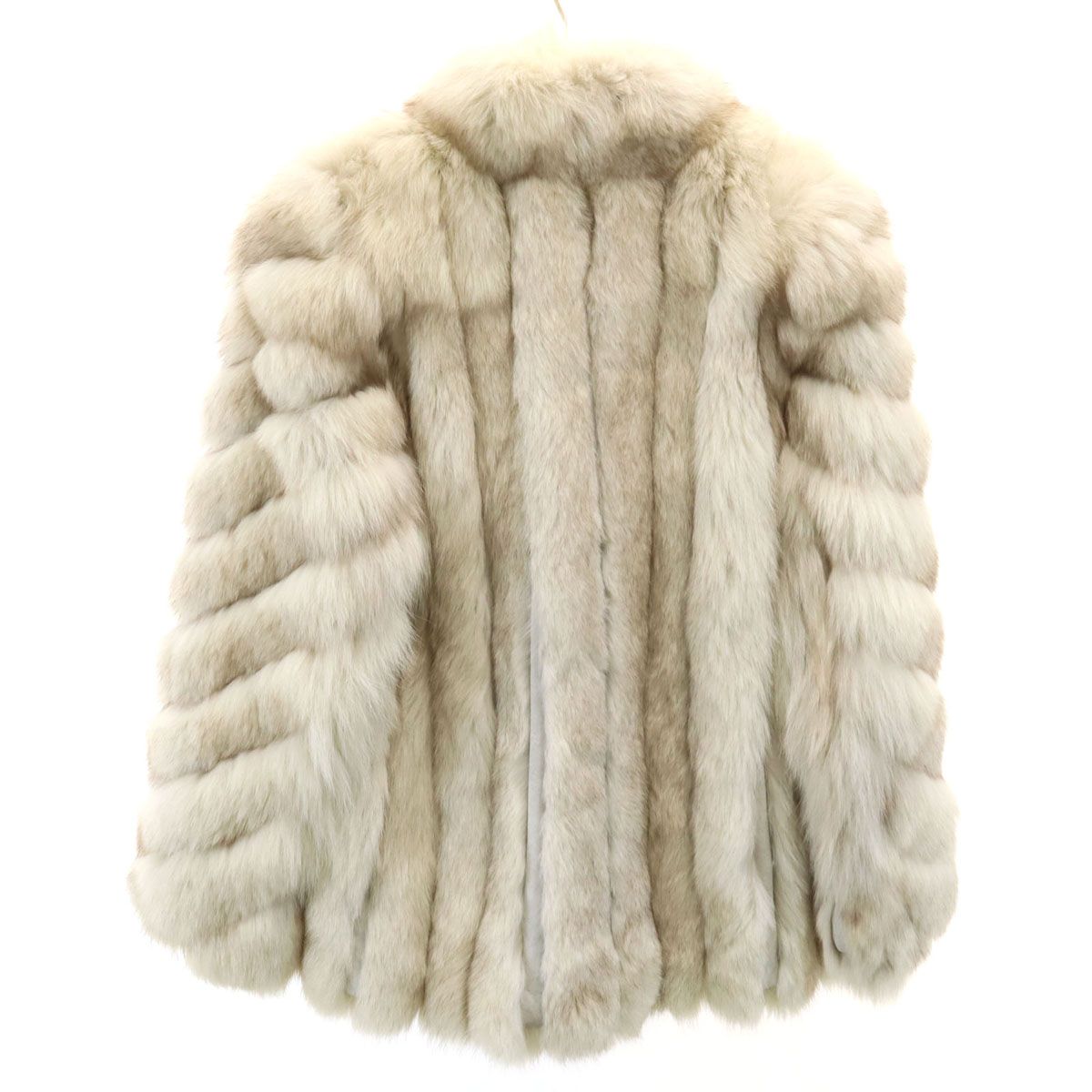 美品 SAGA FOX サガフォックス ファーコート 11 グレージュ レディース