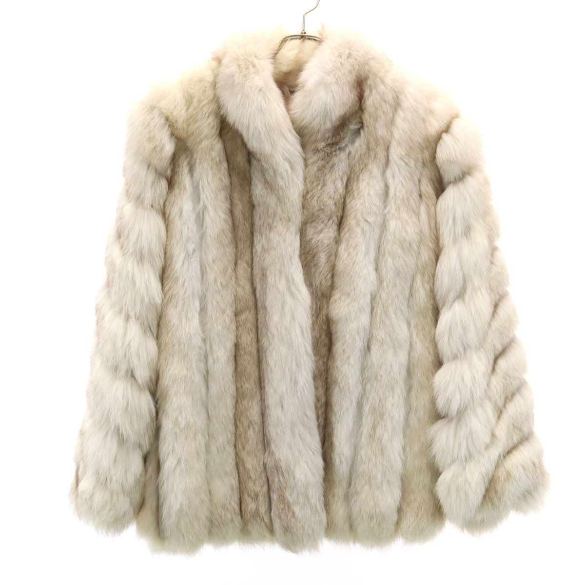 美品 SAGA FOX サガフォックス ファーコート 11 グレージュ レディース