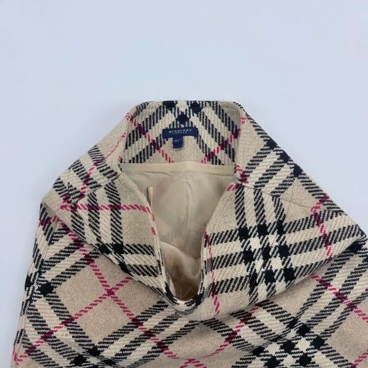 バーバリー ノヴァチェック キュープロ生地 ウール スカート