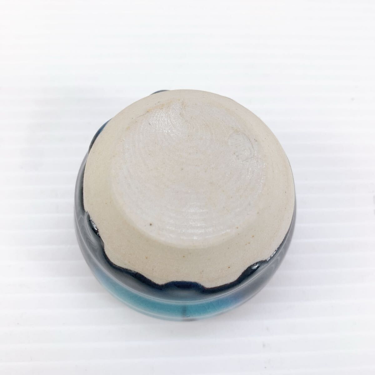 Y-457 九谷焼 徳田正彦 作 釉彩 ぐい呑 柳雨軒系譜 三代八十吉 作品 木