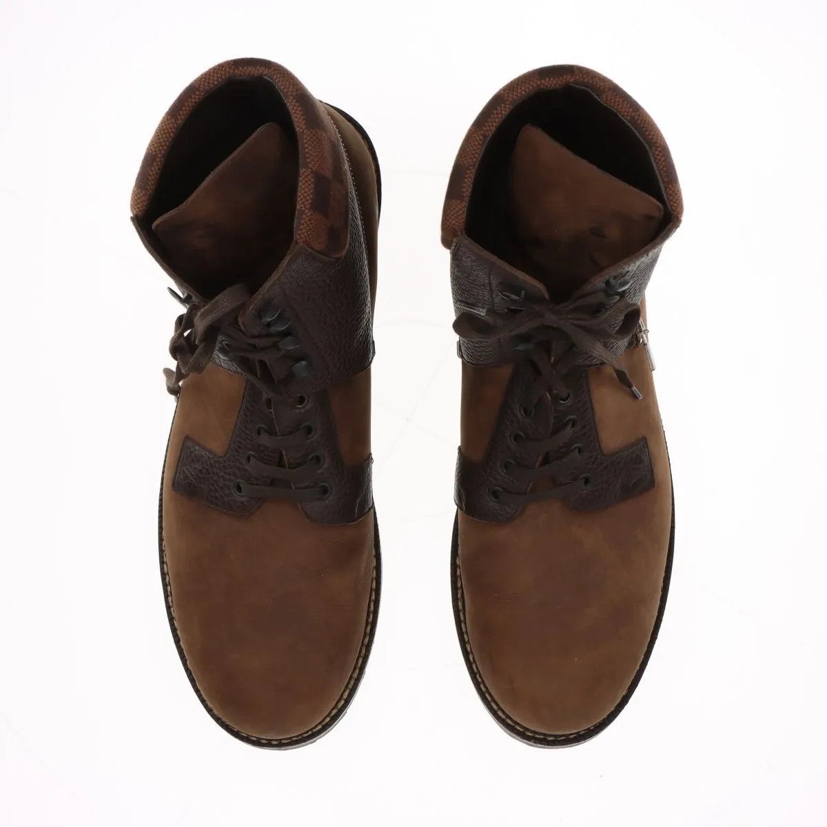 美品 ルイヴィトン スエード レザー ブーツ 9 1/2 28cm BM0411 レース 美品 ルイヴィトン スエード レザー ブーツ 9 1/2 28cm BM0411 レース