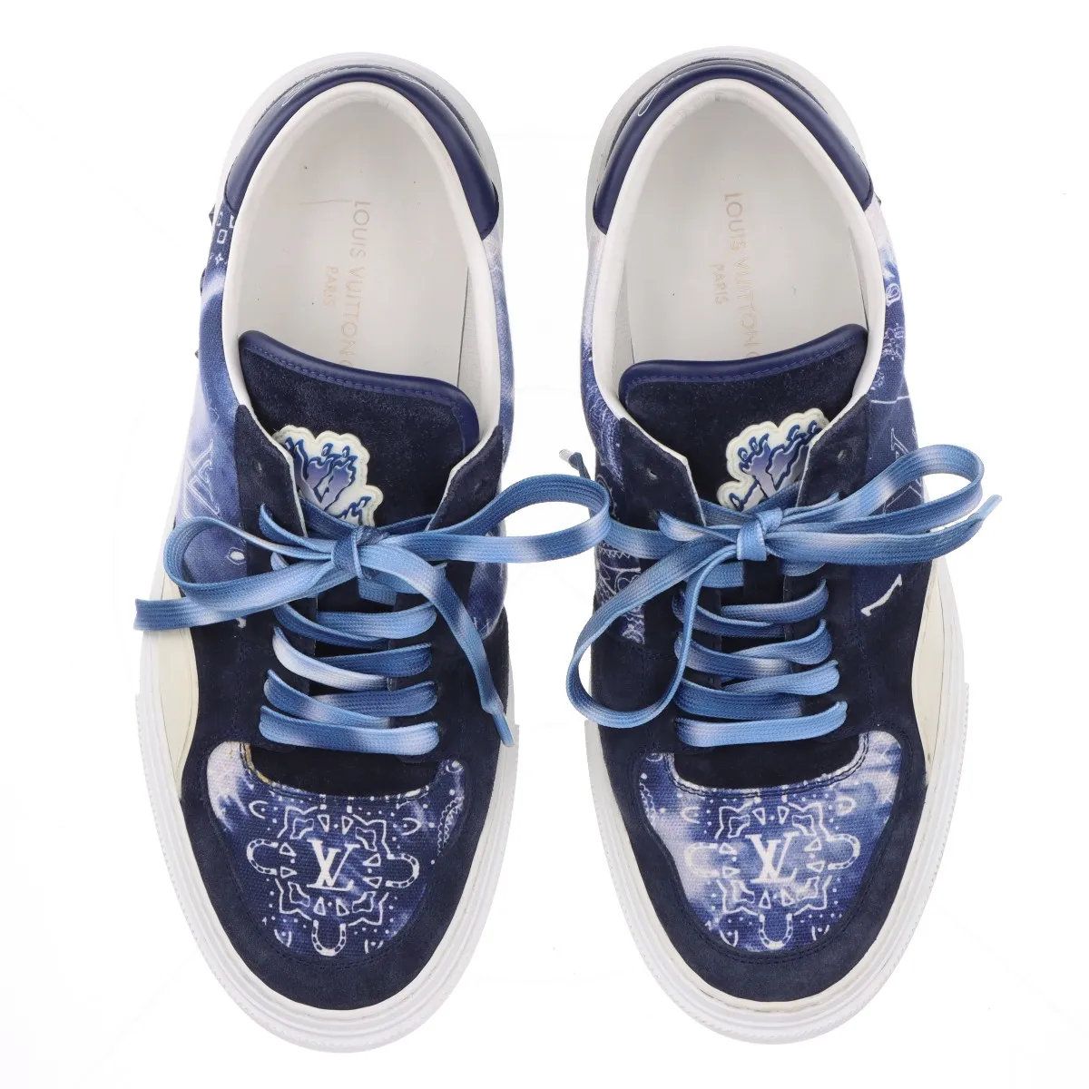 美品 ルイヴィトン LVオリライン ローカット スニーカー 6 ペイズリー
