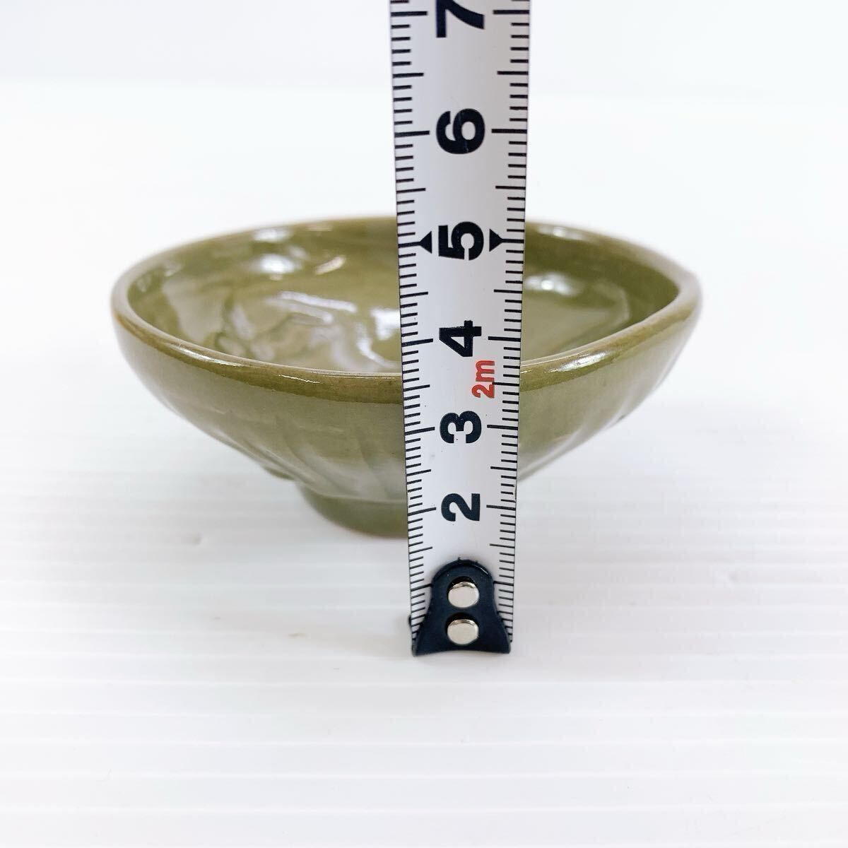 Y-497 中村康平 作 珠光青磁 ぐい呑み 酒器 共箱 栞 共布 付 骨董品