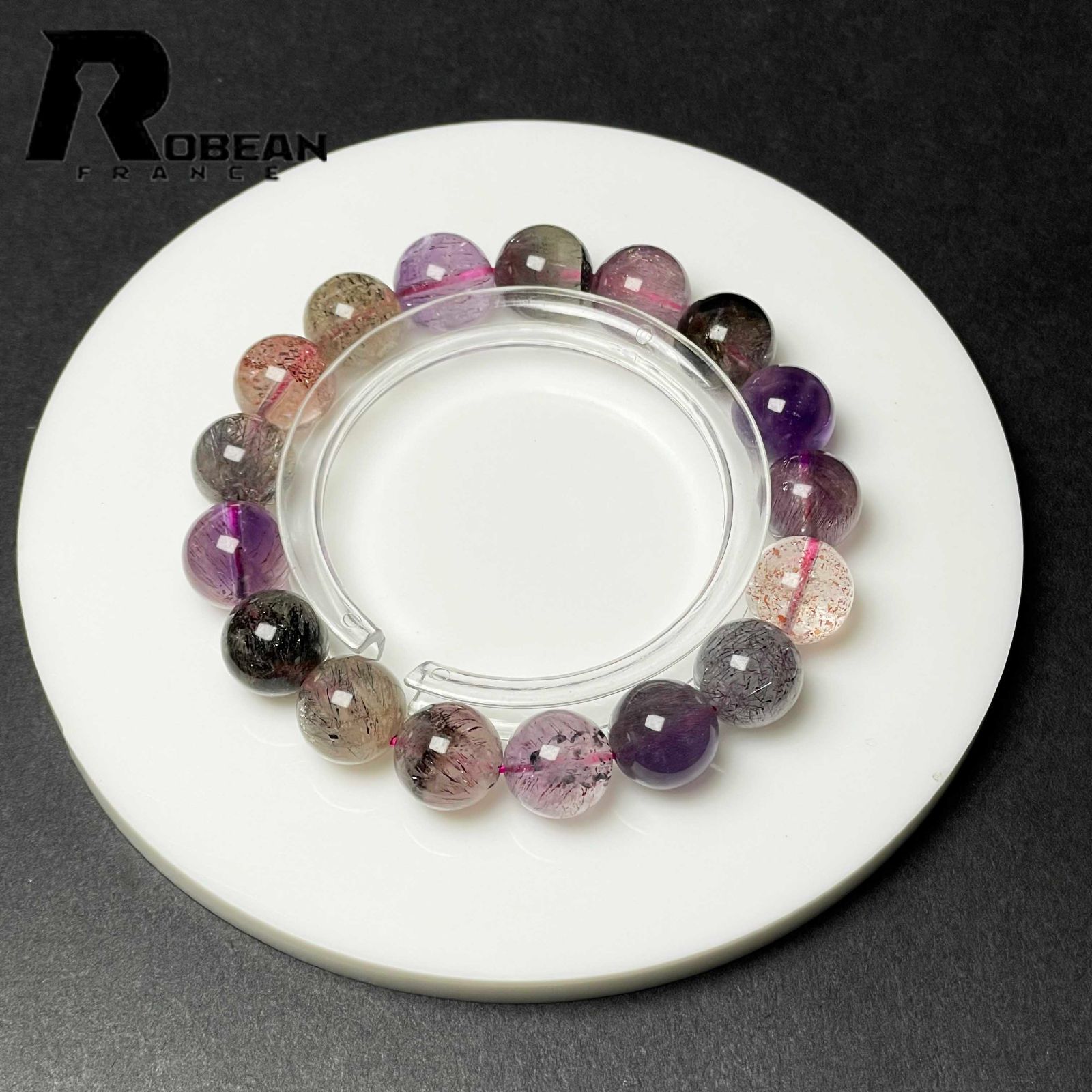 定価275万円上質EU製ROBEAN★繁栄を呼ぶ35A天然水晶宝石スーパーセブン 絶賛 EU製 定価27万円☆ROBEAN・スーパーセブン☆パワーストーン