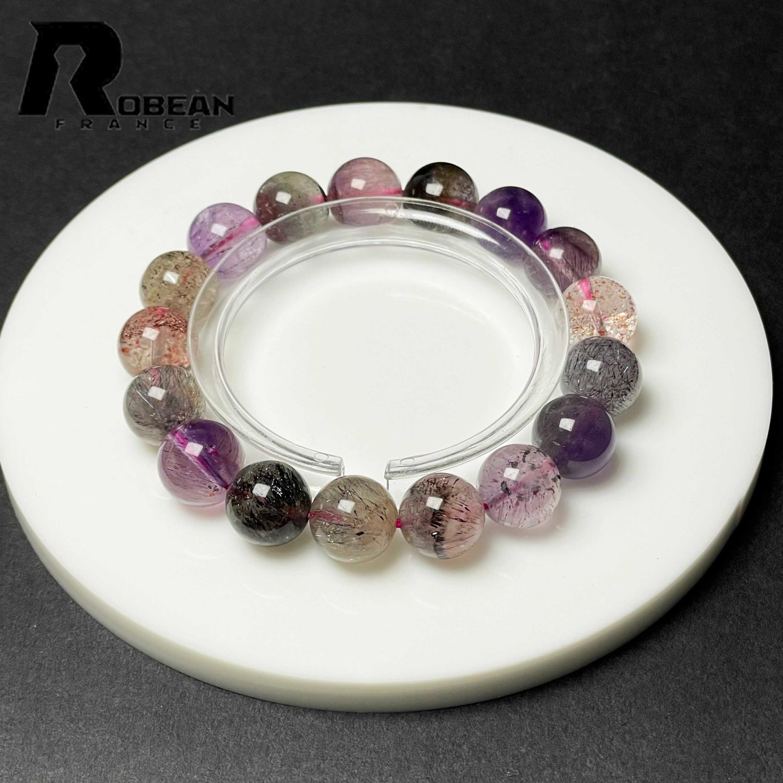 上質EU製ROBEAN★繁栄を呼ぶ★スーパーセブン超巨大約10.5mm10%引き 絶賛 EU製 定価27万円☆ROBEAN・スーパーセブン☆パワーストーン