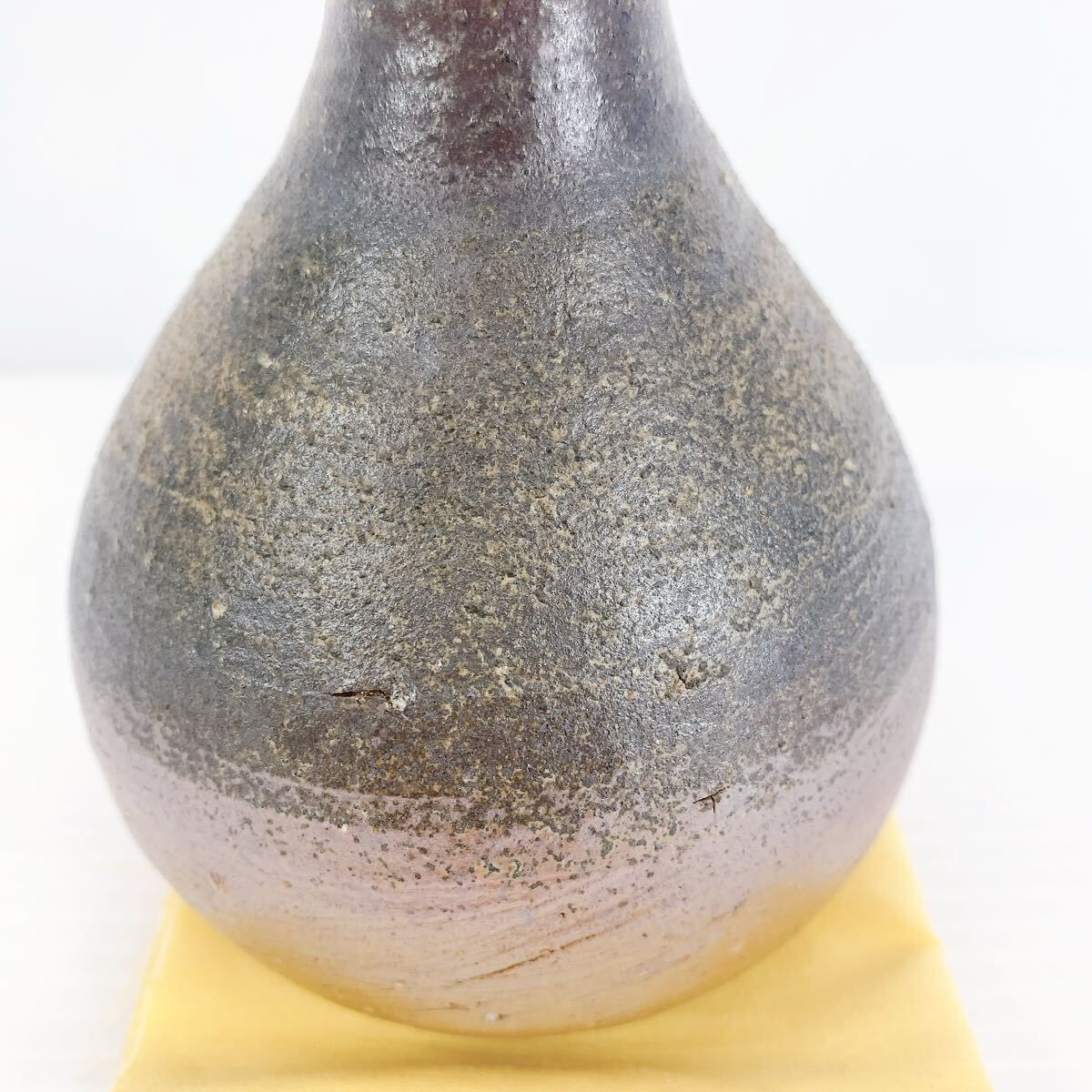 Y-506 山本雄一 備前焼 徳利 共箱付 岡山無形文化財作家 伝統工芸 酒器