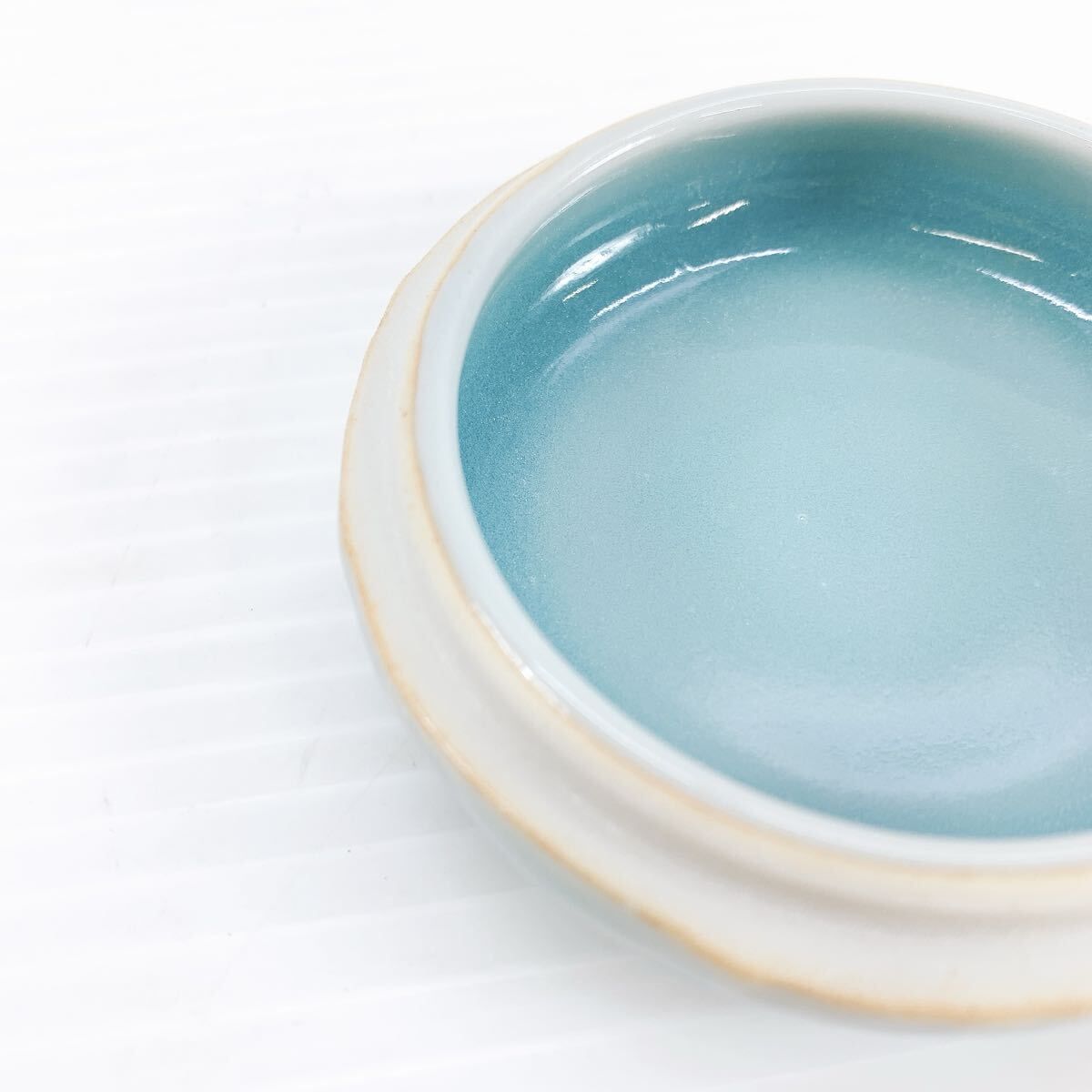 Y-498 小笠原長春 作品 鍋島青磁 青合 香合 茶道具 天然素材 上質青磁