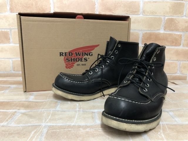 中古】 箱付 RED WING レッドウィング MOC TOE CLASSIC BLACK 9075 