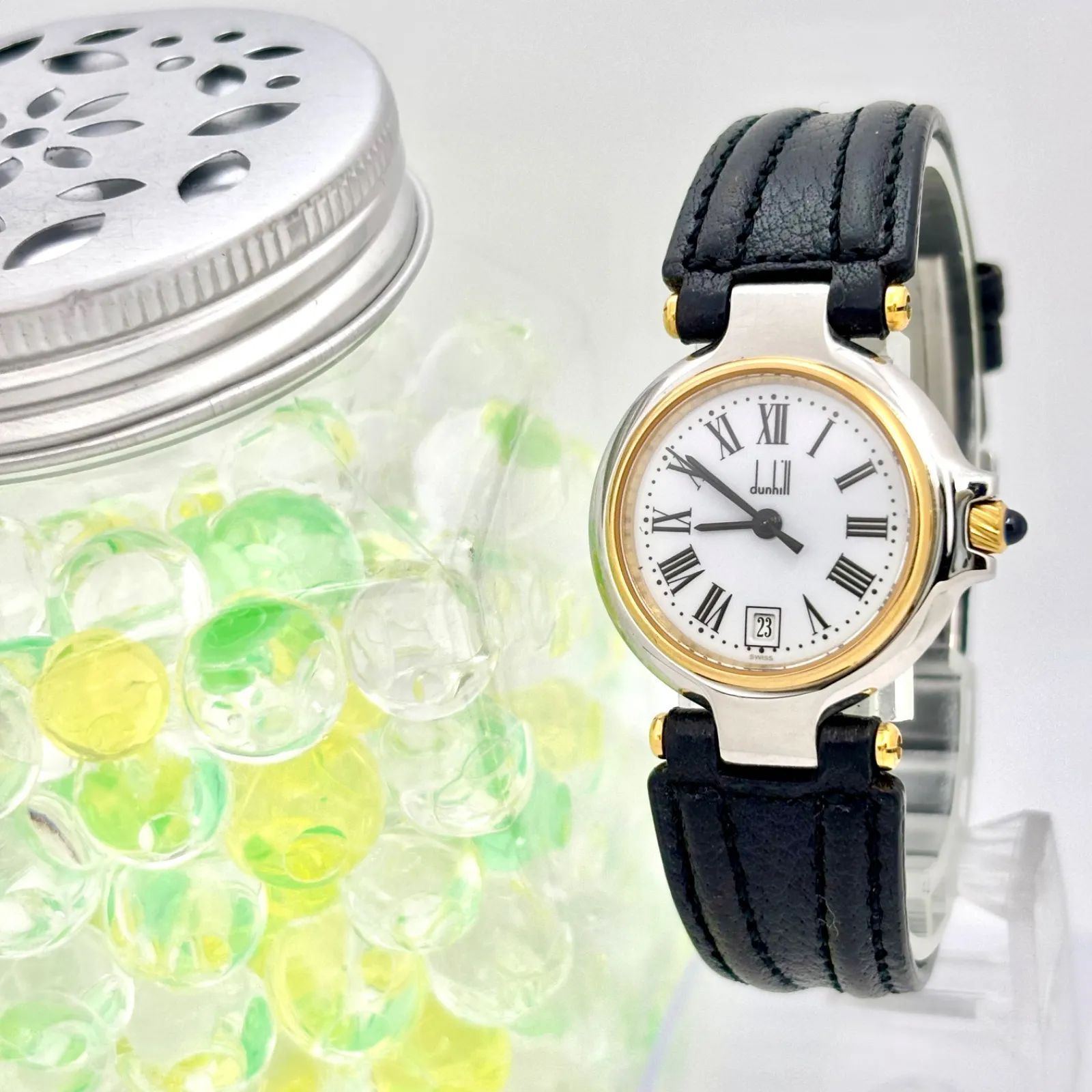 【新品電池】ダンヒル ミレニアム ローマン レディース 腕時計 純正ベルト 新品電池】dunhill ダンヒル レディース 腕時計 ミレニアム ローマン