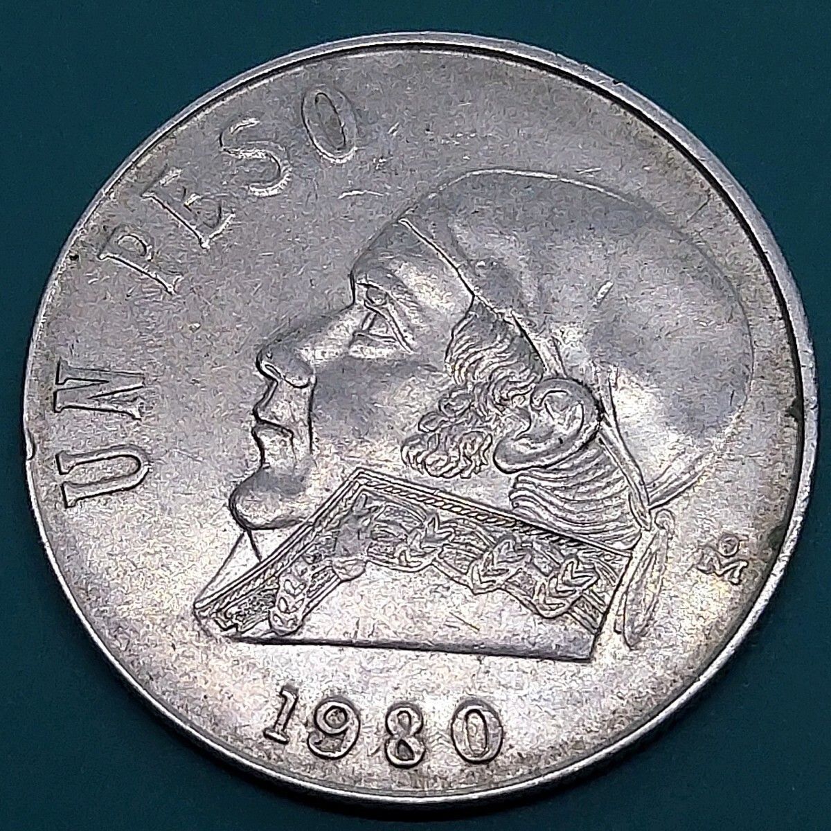 メキシコ 1ペソコイン 白銅貨 1980年 メキシコ革命の英雄ホセ・マリア