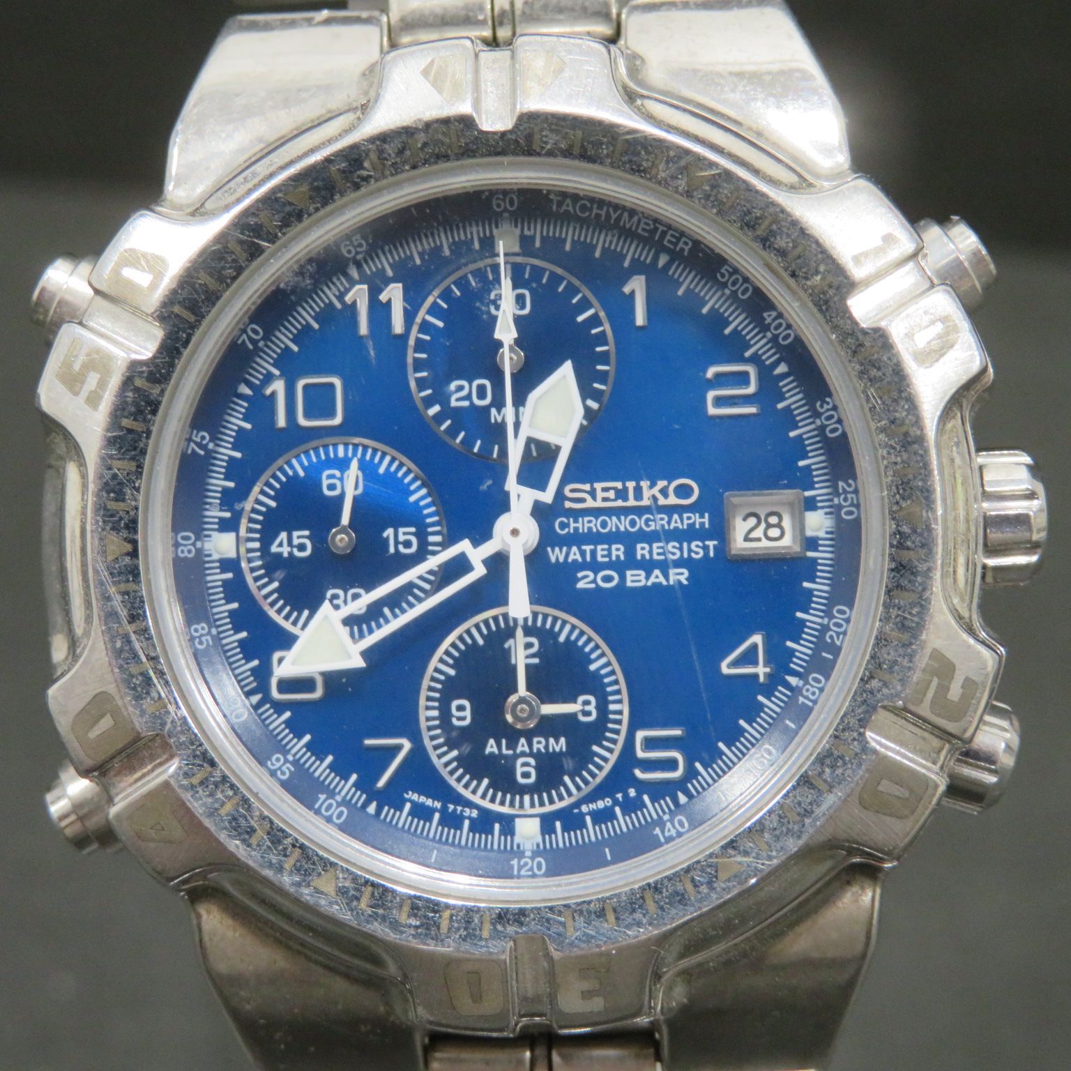 4823☆セイコー(SEIKO)□クロノグラフ□クオーツ式□腕時計□7T32-6K40