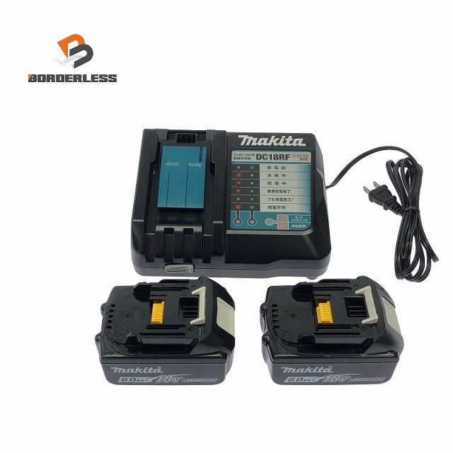 比較的 3点セット makita マキタ 18 V 6 0 Ah リチウムイオンバッテリー BL 1860 B 急速充電器