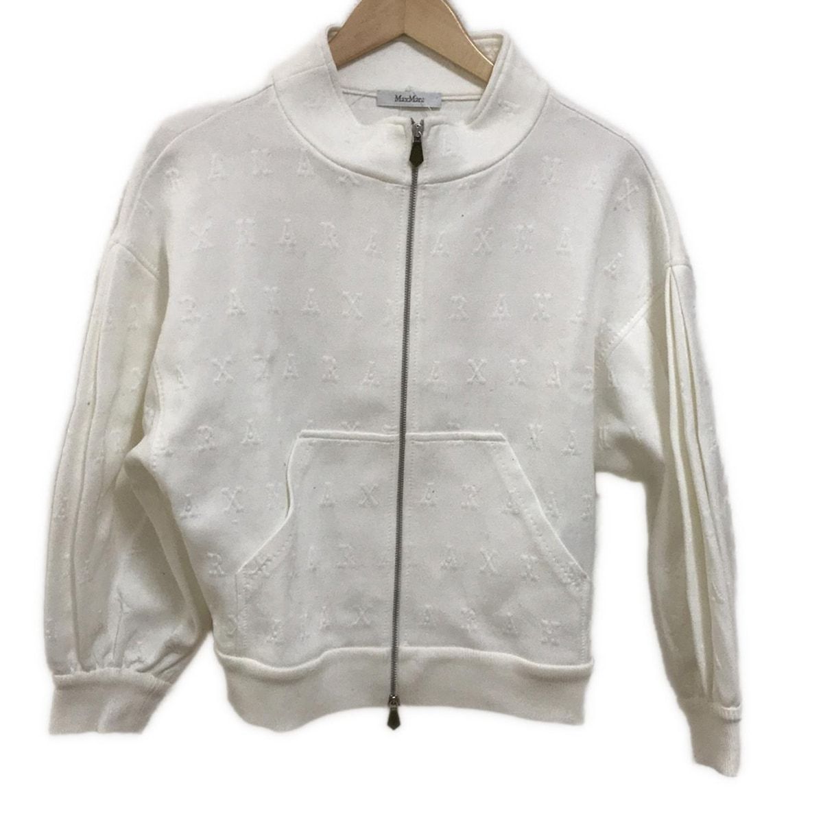 Max Mara　白いブルゾン Max Mara(マックスマーラ) ブルゾン サイズ38 S レディース - 白 長袖