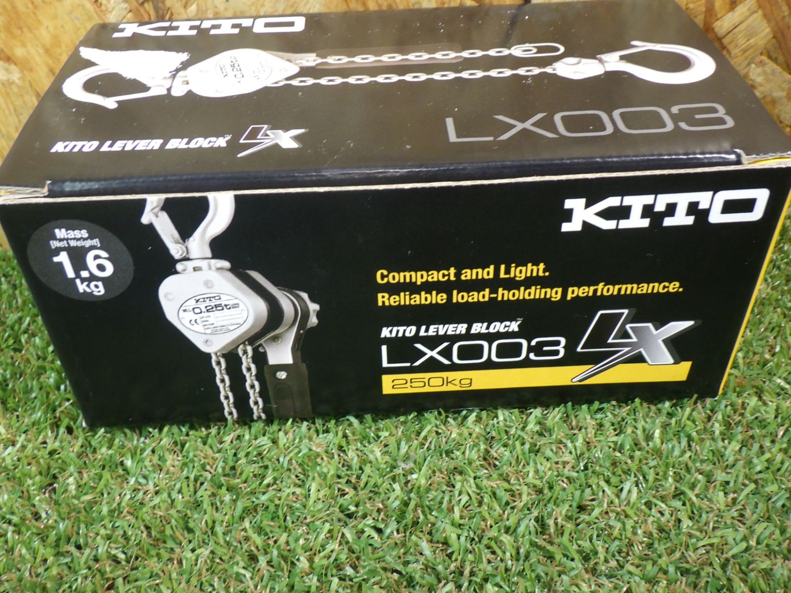 軽い荷物の荷締めまどに キトー レバーブロックLX形 250 kg x 1.0 m LX 003