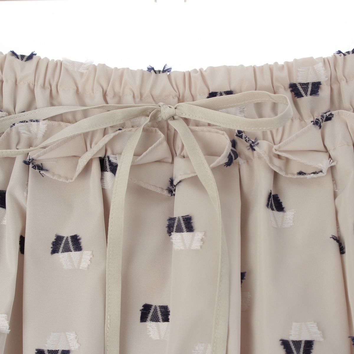 ドゥロワー RESORT2 カットジャガード ギャザー スカート 6524-299